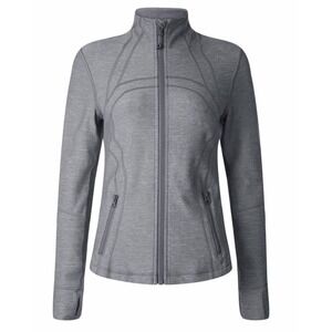 NWT Lululemon Define Jacket Brushed Heathered Slate Gray Women's Zip Up Size 10